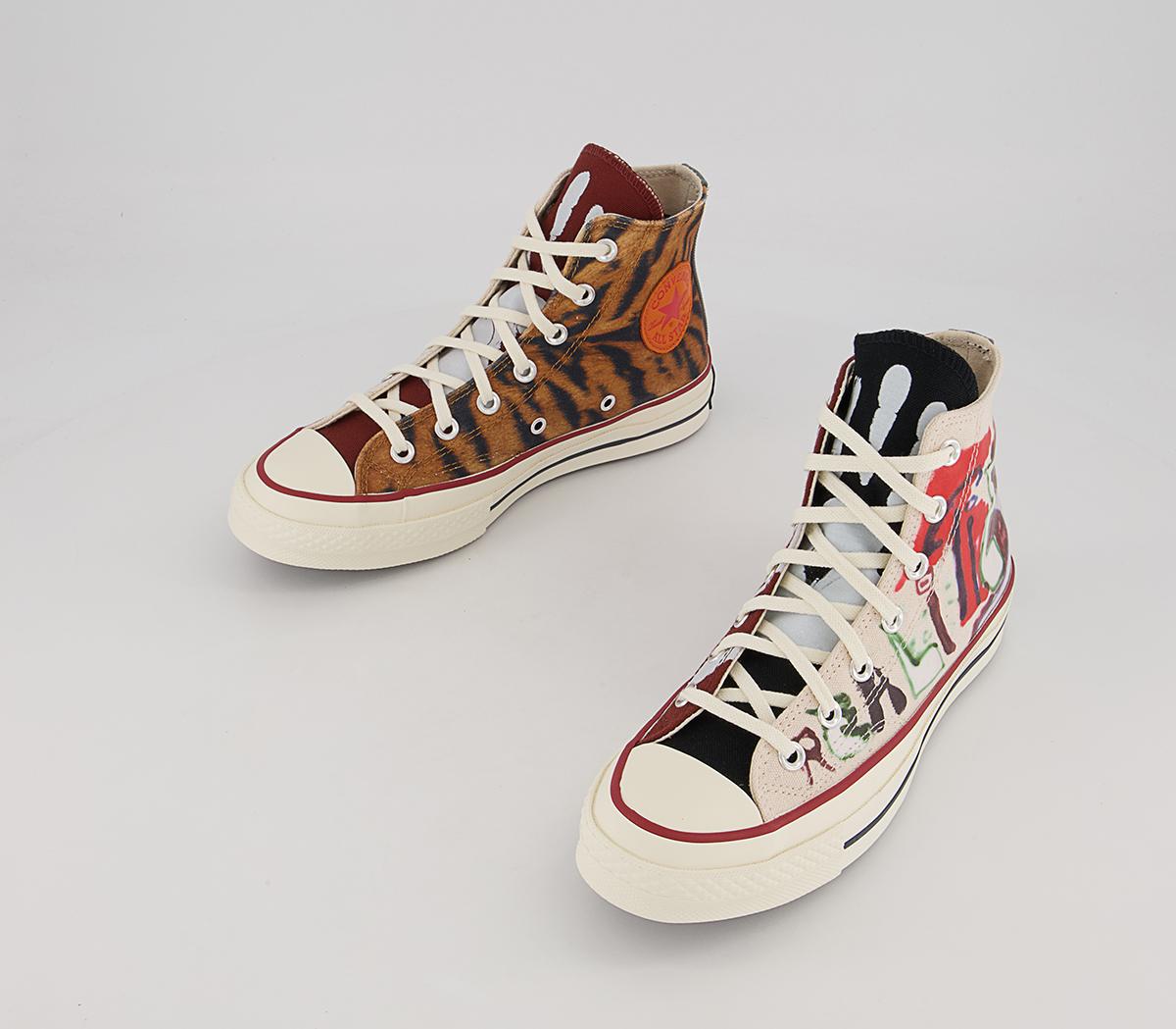 Converse All Star Hi 70s Trainers Converse All Star Hi 70s Trainers Come Tees White Multi Egret