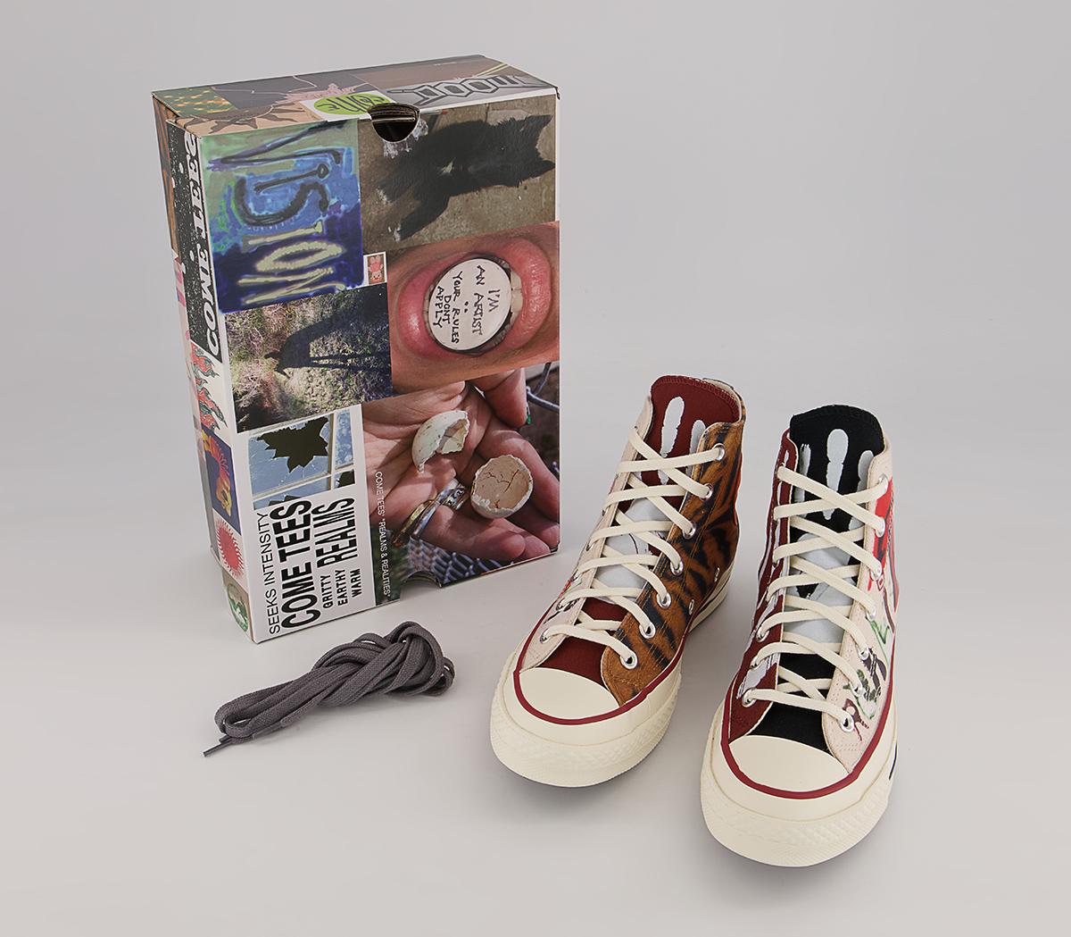 Converse All Star Hi 70s Trainers Converse All Star Hi 70s Trainers Come Tees White Multi Egret
