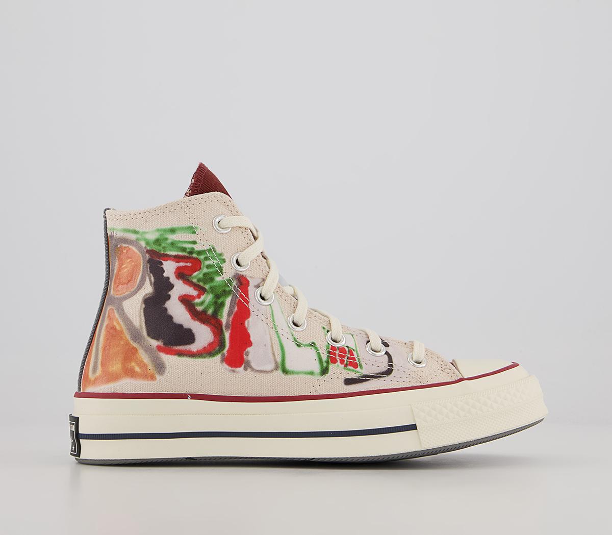Converse All Star Hi 70s Trainers Converse All Star Hi 70s Trainers Come Tees White Multi Egret