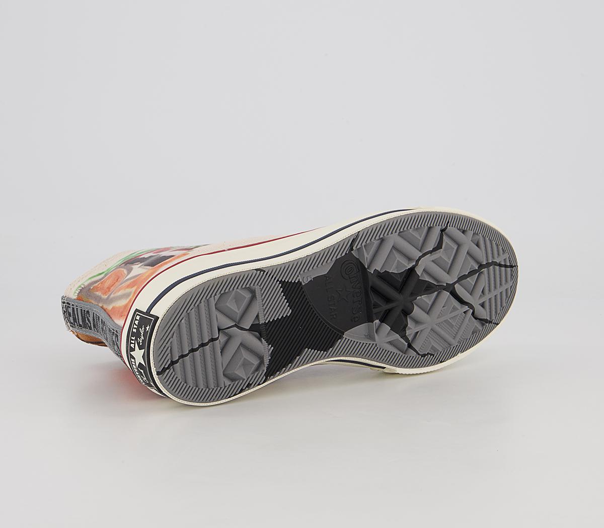 Converse All Star Hi 70s Trainers Converse All Star Hi 70s Trainers Come Tees White Multi Egret