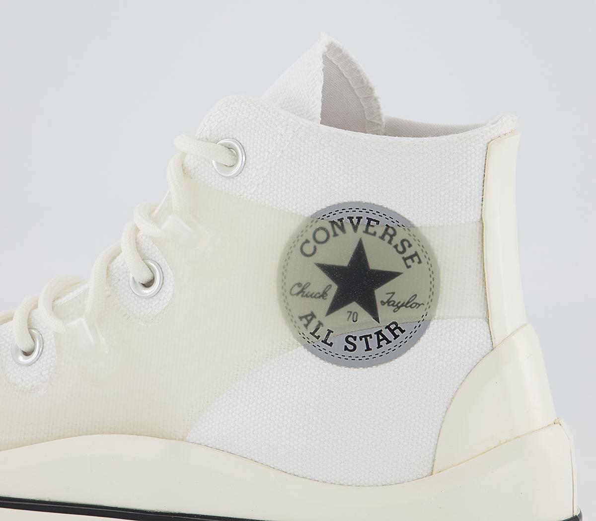 Converse All Star Hi 70s Trainers Converse All Star Hi 70s Trainers Utility White Translucent Caged