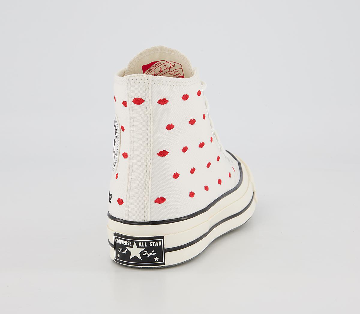 Converse All Star Hi 70s Trainers Converse All Star Hi 70s Trainers Vintage White University Red