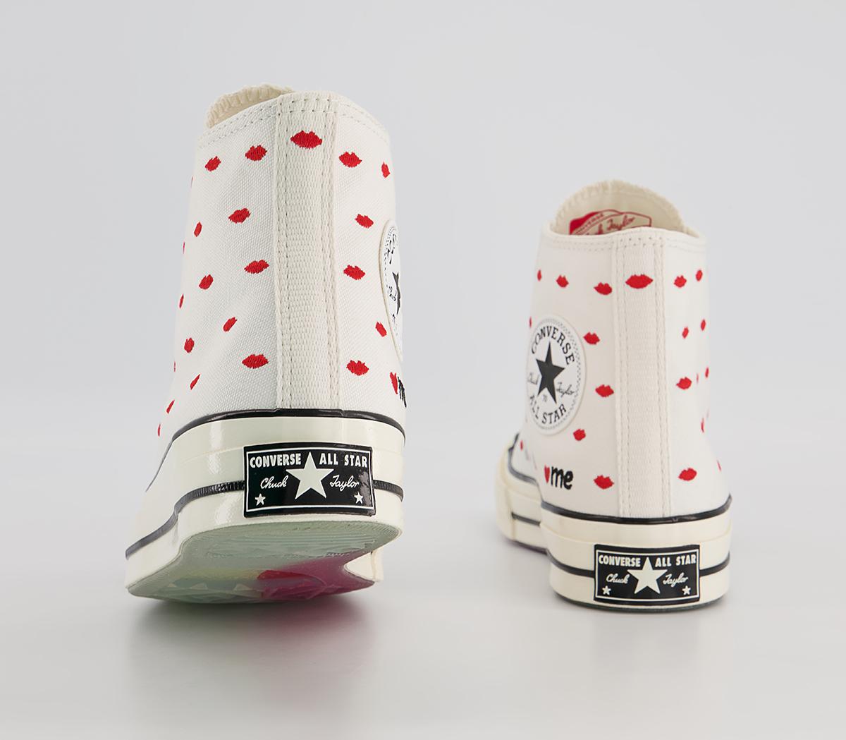 Converse All Star Hi 70s Trainers Converse All Star Hi 70s Trainers Vintage White University Red