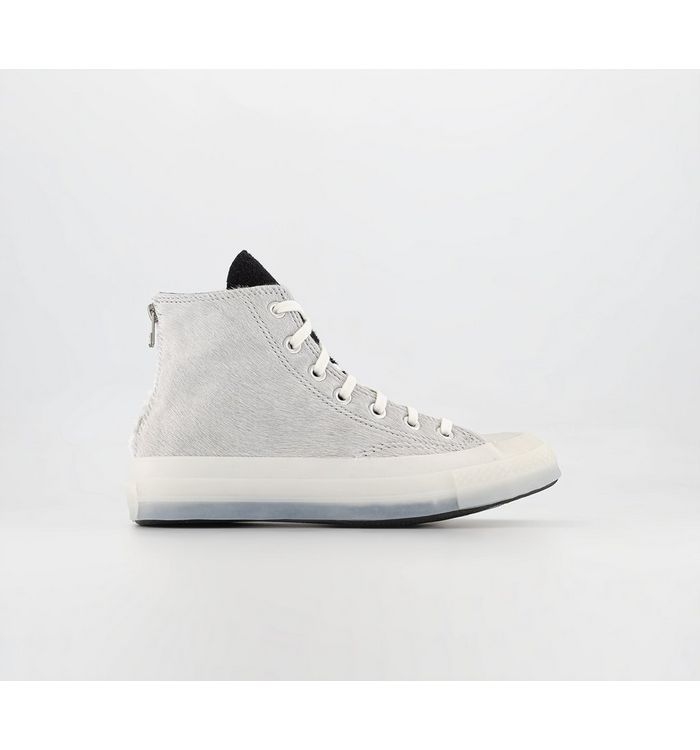 Converse All Star Chuck 70 Kids White And Black Hi Trainers, Size: 3