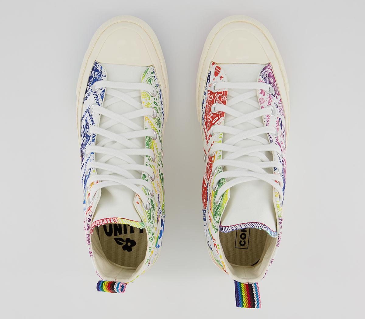 Converse All Star Hi 70s Trainers Converse All Star Hi 70s Trainers White Pride Multi