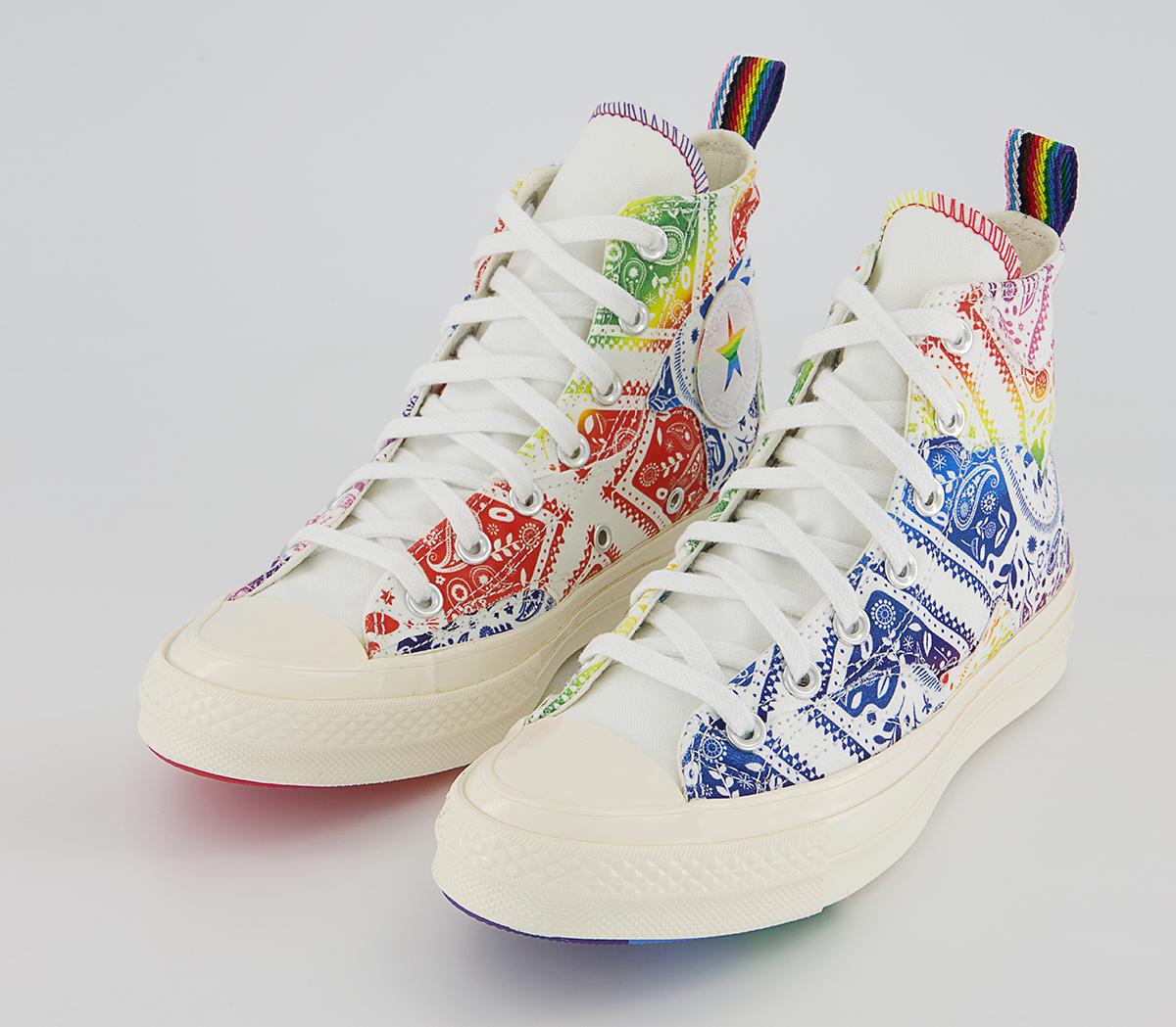 Converse All Star Hi 70s Trainers Converse All Star Hi 70s Trainers White Pride Multi