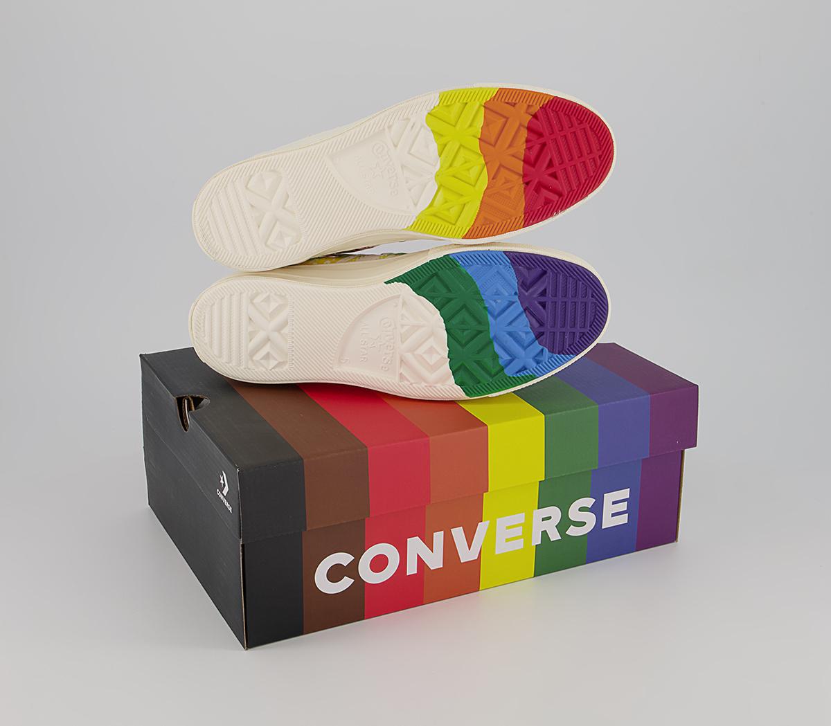 Converse All Star Hi 70s Trainers Converse All Star Hi 70s Trainers White Pride Multi