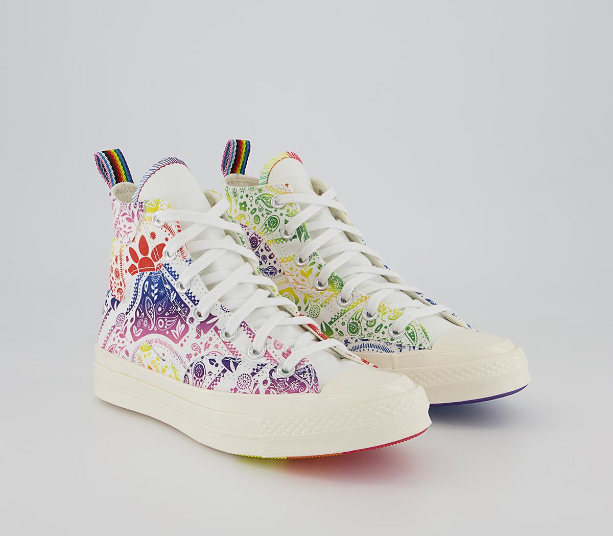 Converse All Star Hi 70s Trainers Converse All Star Hi 70s Trainers White Pride Multi