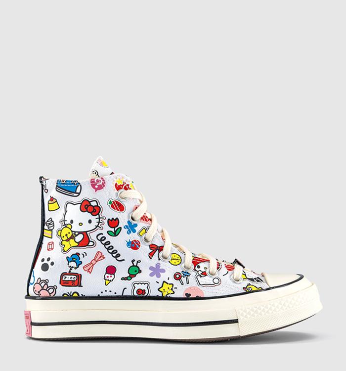 Converse Converse x Hello Kitty All Star Hi 70s Trainers Hello Kitty  White Pink Green