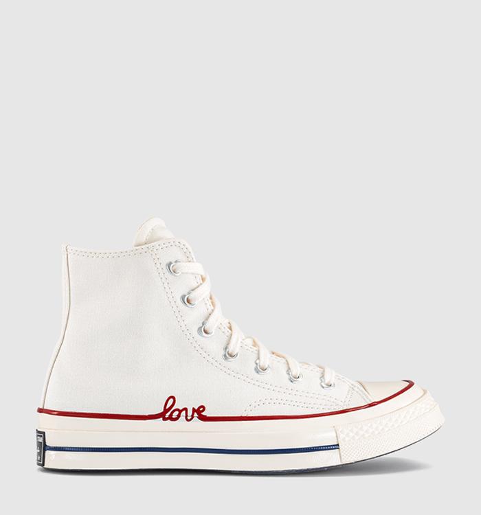 Converse All Star Hi 70 Trainers Heart Vintage White Egret