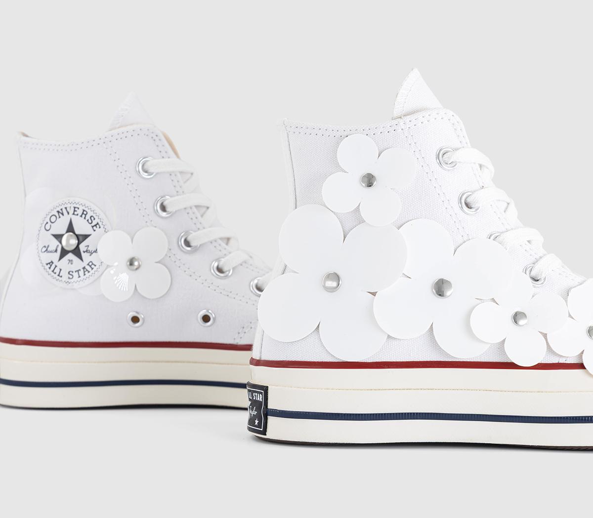 ConverseAll Star Hi 70s TrainersWhite Flowers Ltd