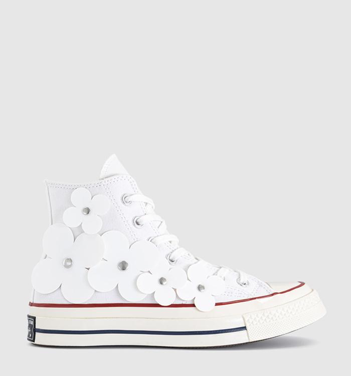 Converse All Star Hi 70s Trainers White Flowers Ltd