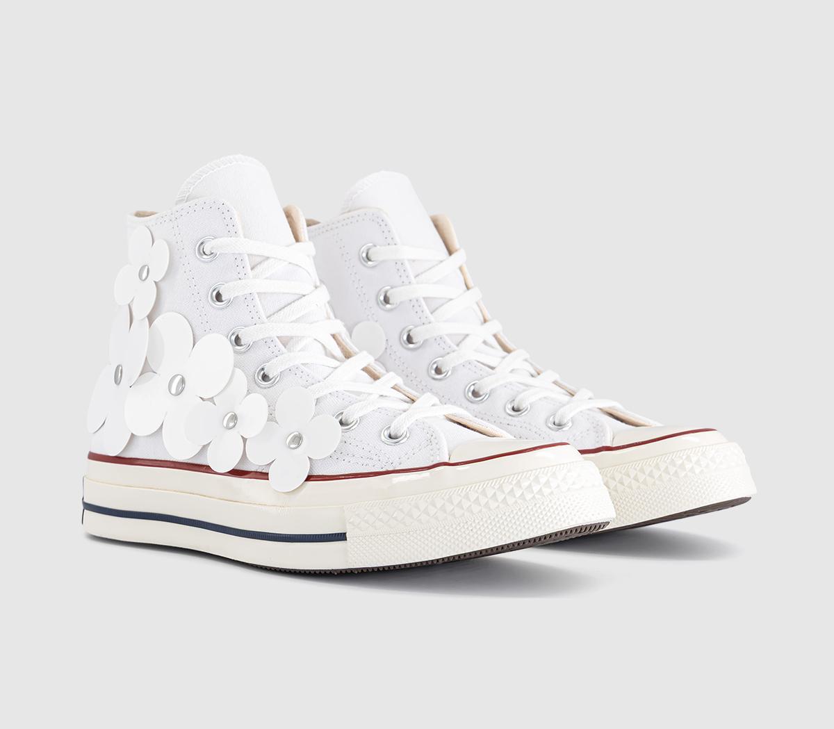 ConverseAll Star Hi 70s TrainersWhite Flowers Ltd