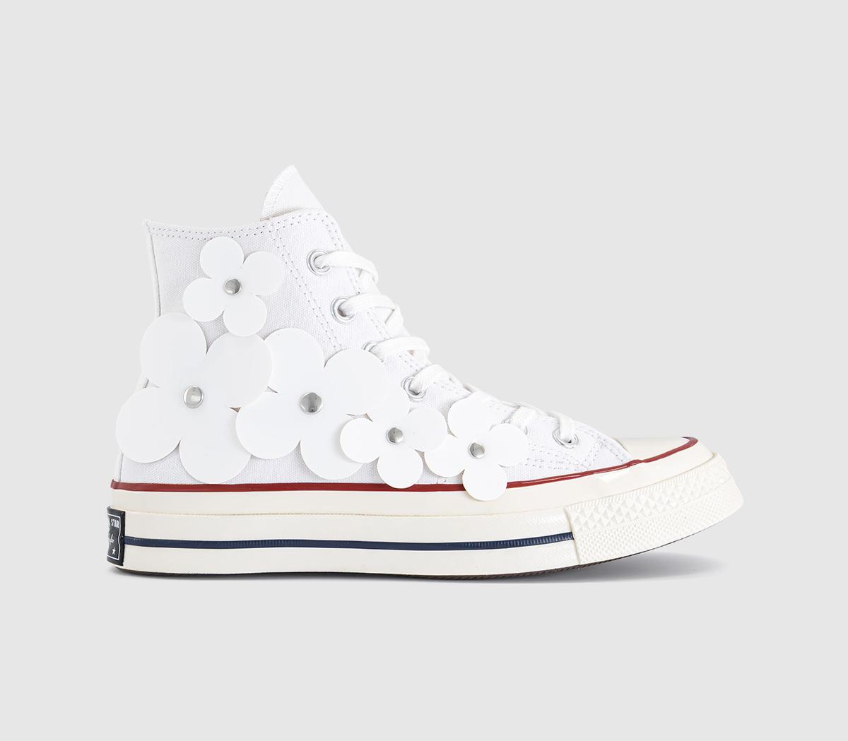 ConverseAll Star Hi 70s TrainersWhite Flowers Ltd