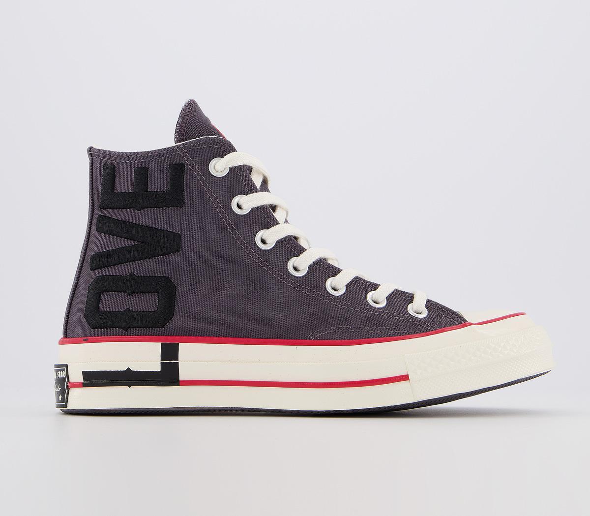 ConverseAll Star Hi 70s TrainersThunder Grey University Red