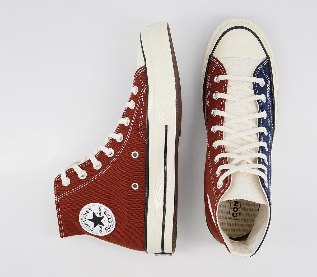 Converse All Star Hi 70s Trainers Converse All Star Hi 70s Trainers Cedar Bark Midnight Navy