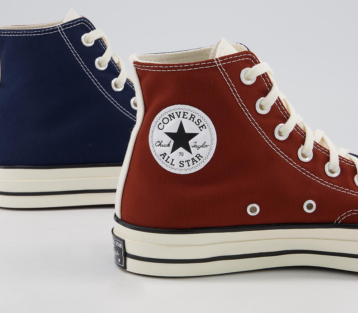 Converse All Star Hi 70s Trainers Converse All Star Hi 70s Trainers Cedar Bark Midnight Navy