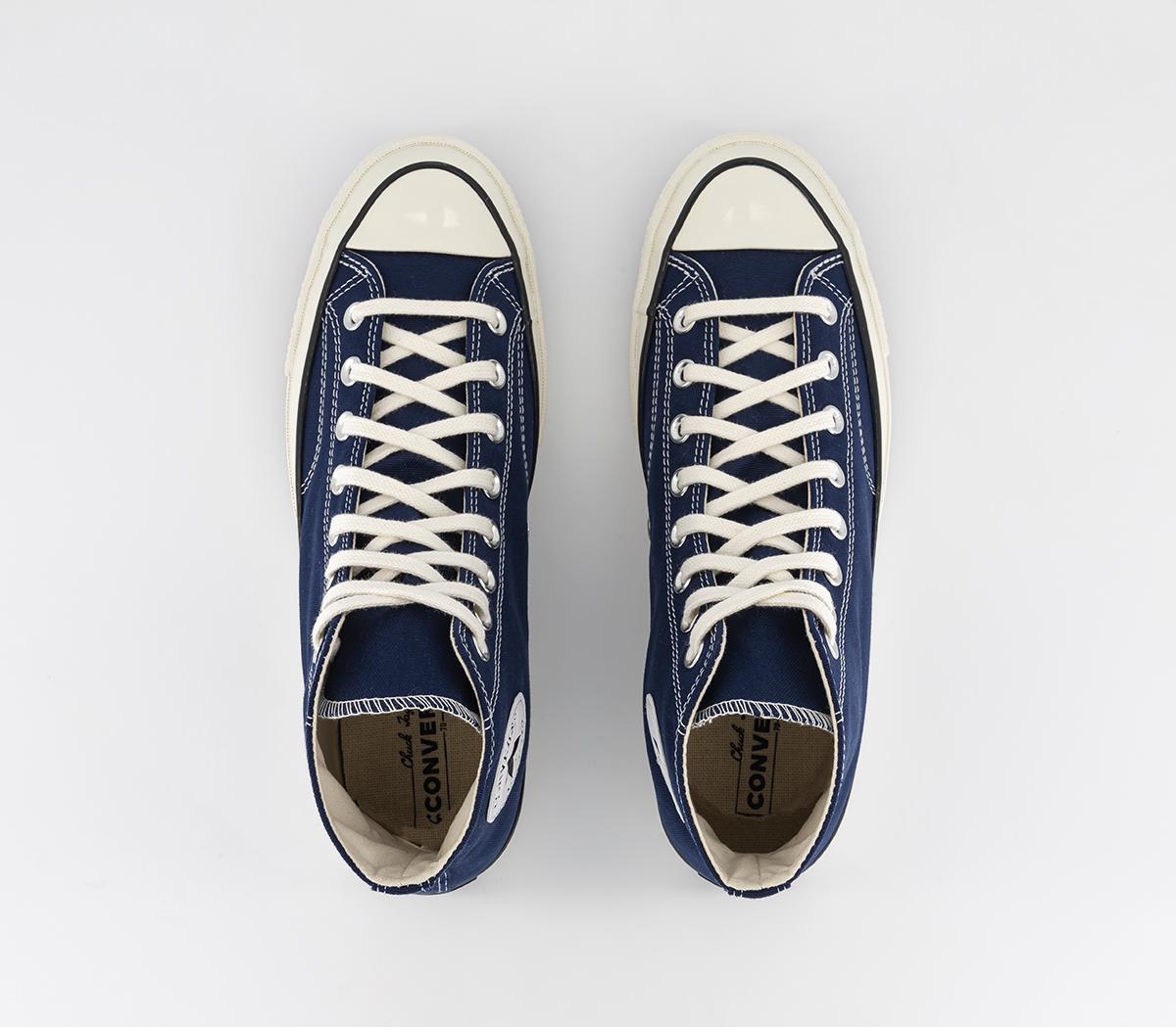 Converse All Star Chuck 70 Hi Trainers Midnight Navy Egret Black ...