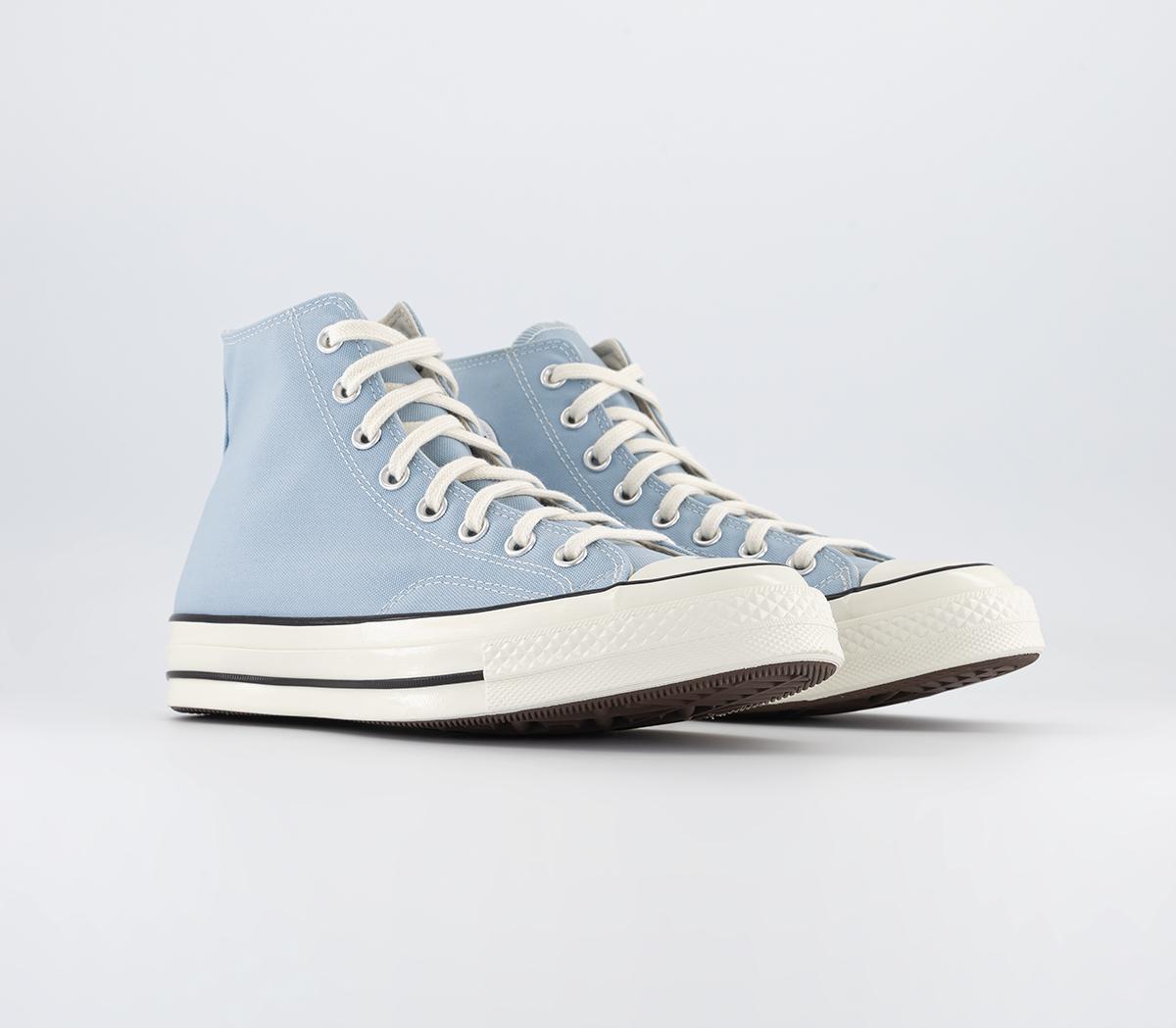 Converse Womens All Star Hi 70s Trainers Armoury Blue Egret Black Mixed Material, 9