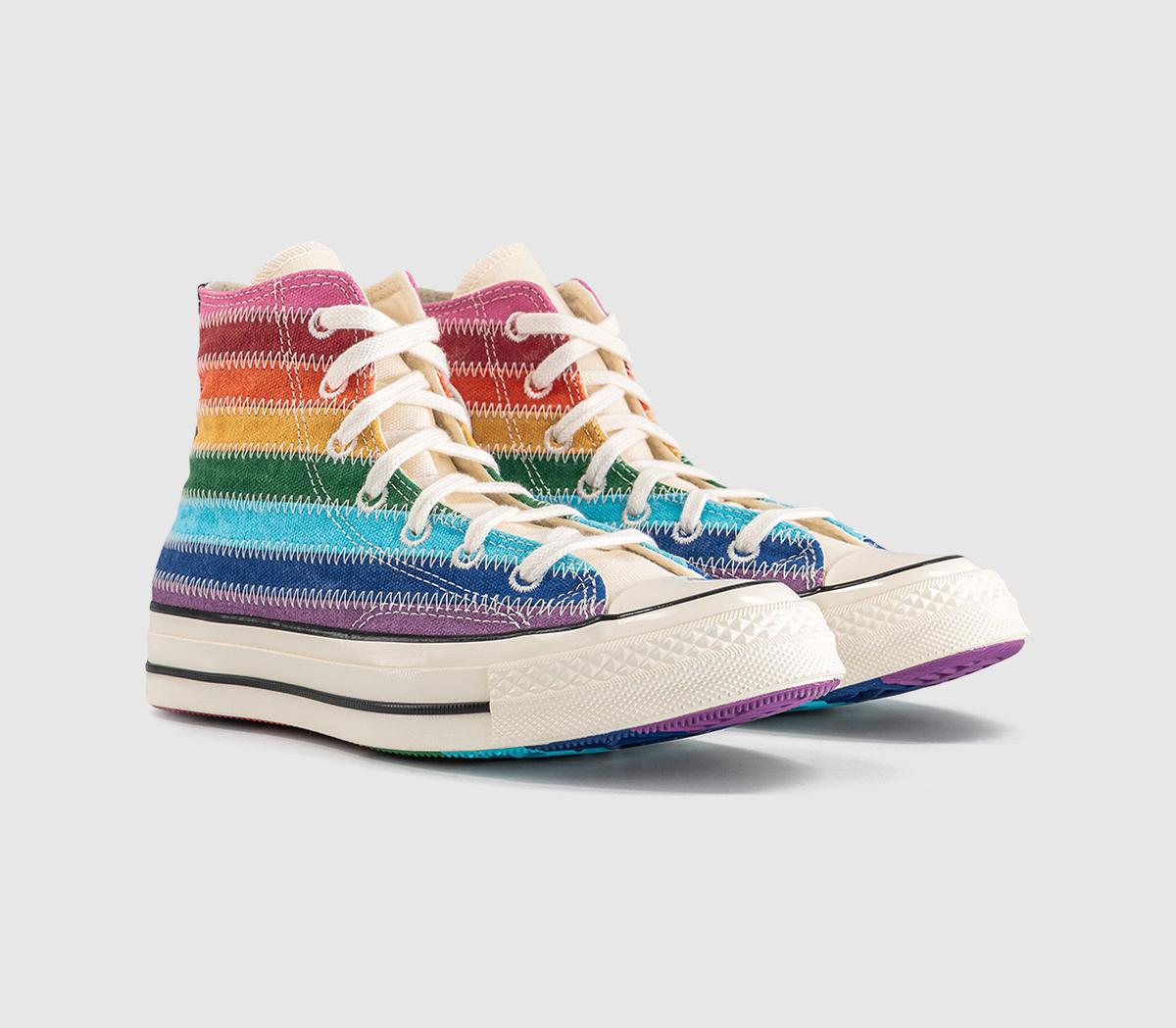 ConverseAll Star Hi 70 S TrainersBlue Multi Stripe Egret Black