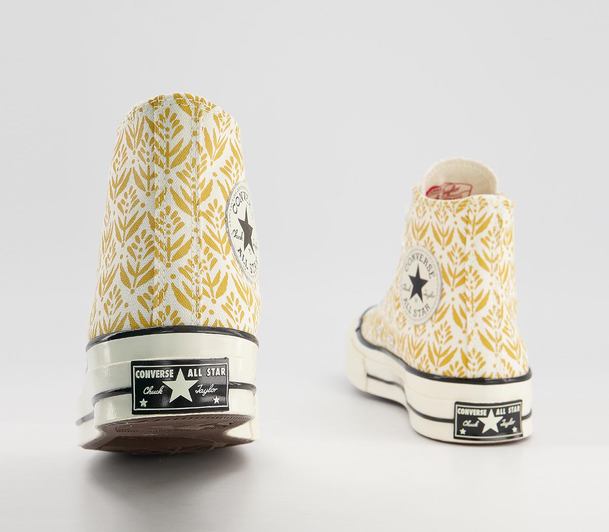 Converse All Star Hi 70s Trainers Converse All Star Hi 70s Trainers Summer Spirit Yellow Print