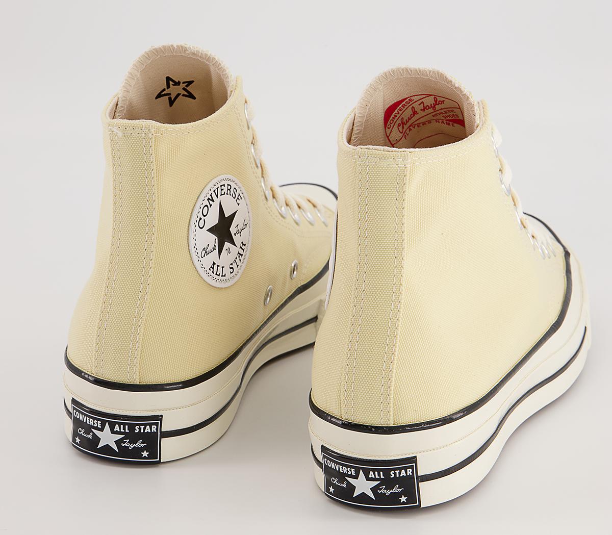 Converse All Star Hi 70s Trainers Lemon Drop Egret Black - Women's Trainers