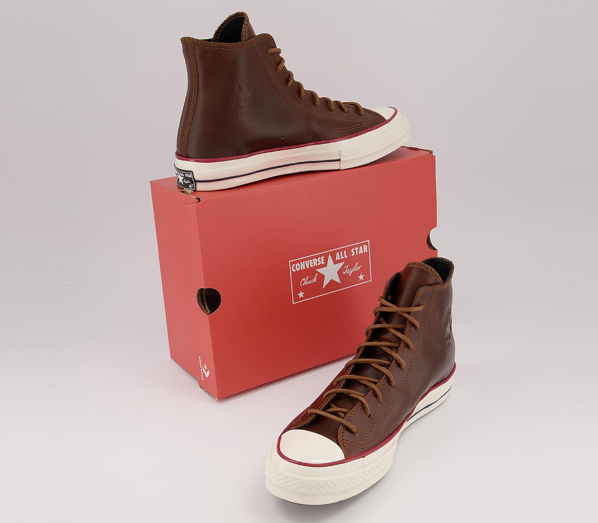 Converse All Star Hi 70s Trainers Converse All Star Hi 70s Trainers Clove Brown Clove Brown Egret Leather