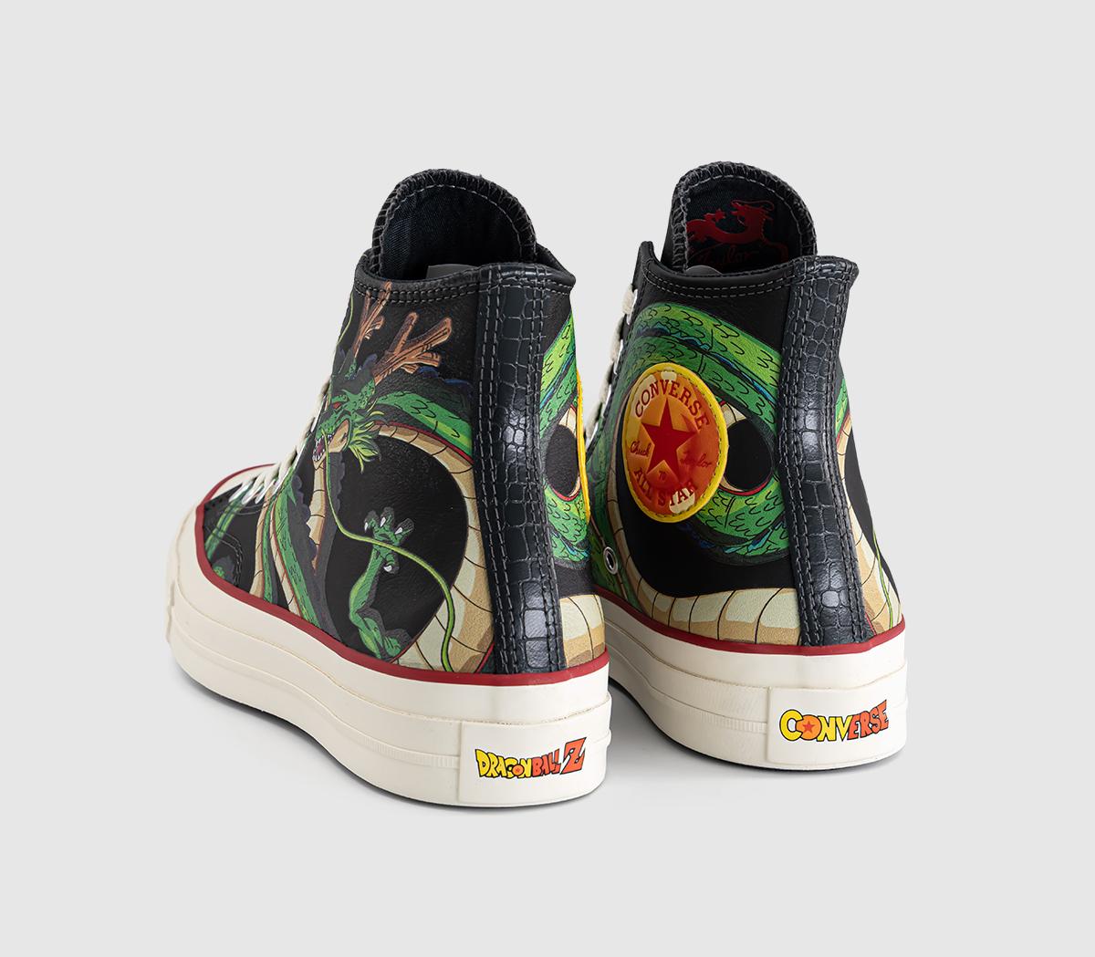 ConverseDragon Ball Z x Converse All Star Hi 70 S TrainersDragonball Z Black Cyber Yellow Flame Orange