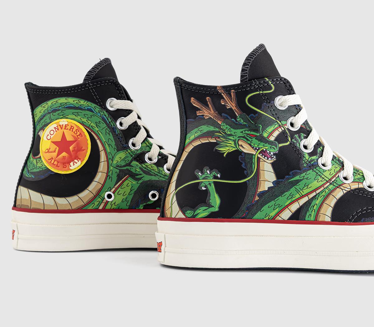 ConverseDragon Ball Z x Converse All Star Hi 70 S TrainersDragonball Z Black Cyber Yellow Flame Orange