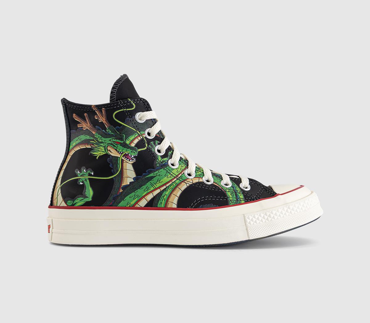 ConverseDragon Ball Z x Converse All Star Hi 70 S TrainersDragonball Z Black Cyber Yellow Flame Orange