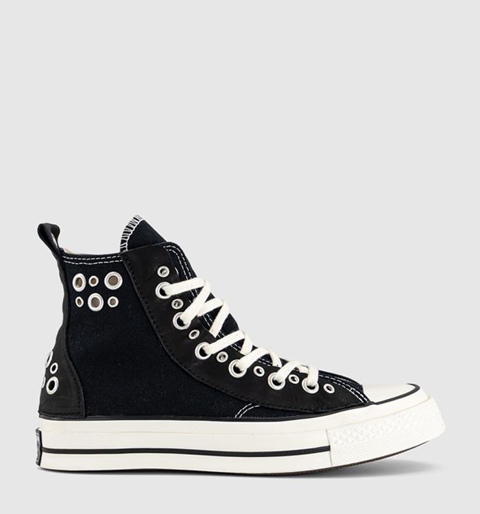 Converse All Star Hi 70s Trainers Ltd Black Eyelets Canvas