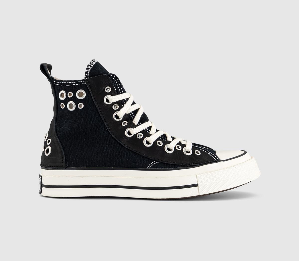 Converse Kids All Star Hi 70s Trainers Ltd Black Eyelets Canvas, 3