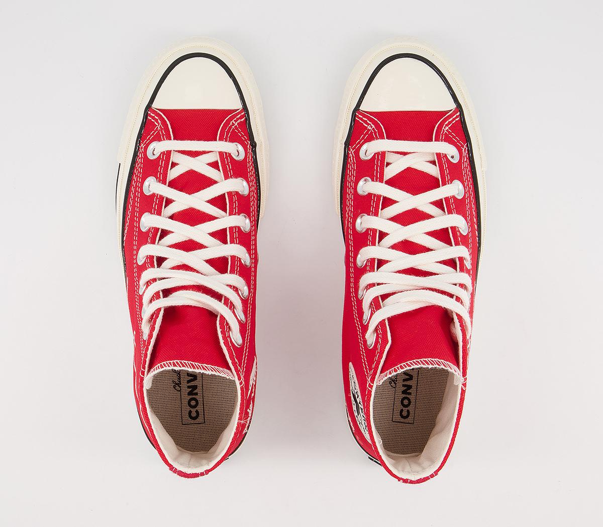 Converse All Star Hi 70s Trainers University Red Egret Love - Women's ...