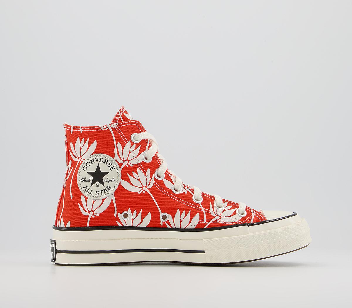 ConverseAll Star Hi 70s TrainersRed Floral Print