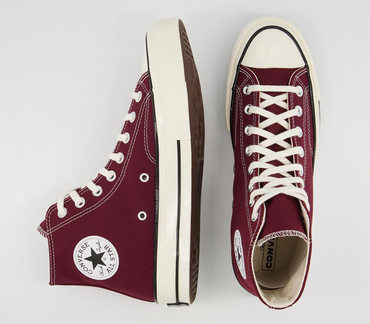 Converse All Star Hi Chuck 70 Trainers Deep Bordeaux Egret Black ...