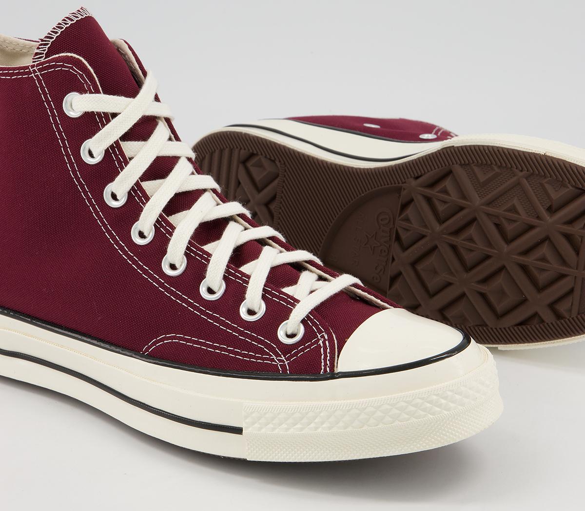 Converse All Star Hi Chuck 70 Trainers Deep Bordeaux Egret Black ...