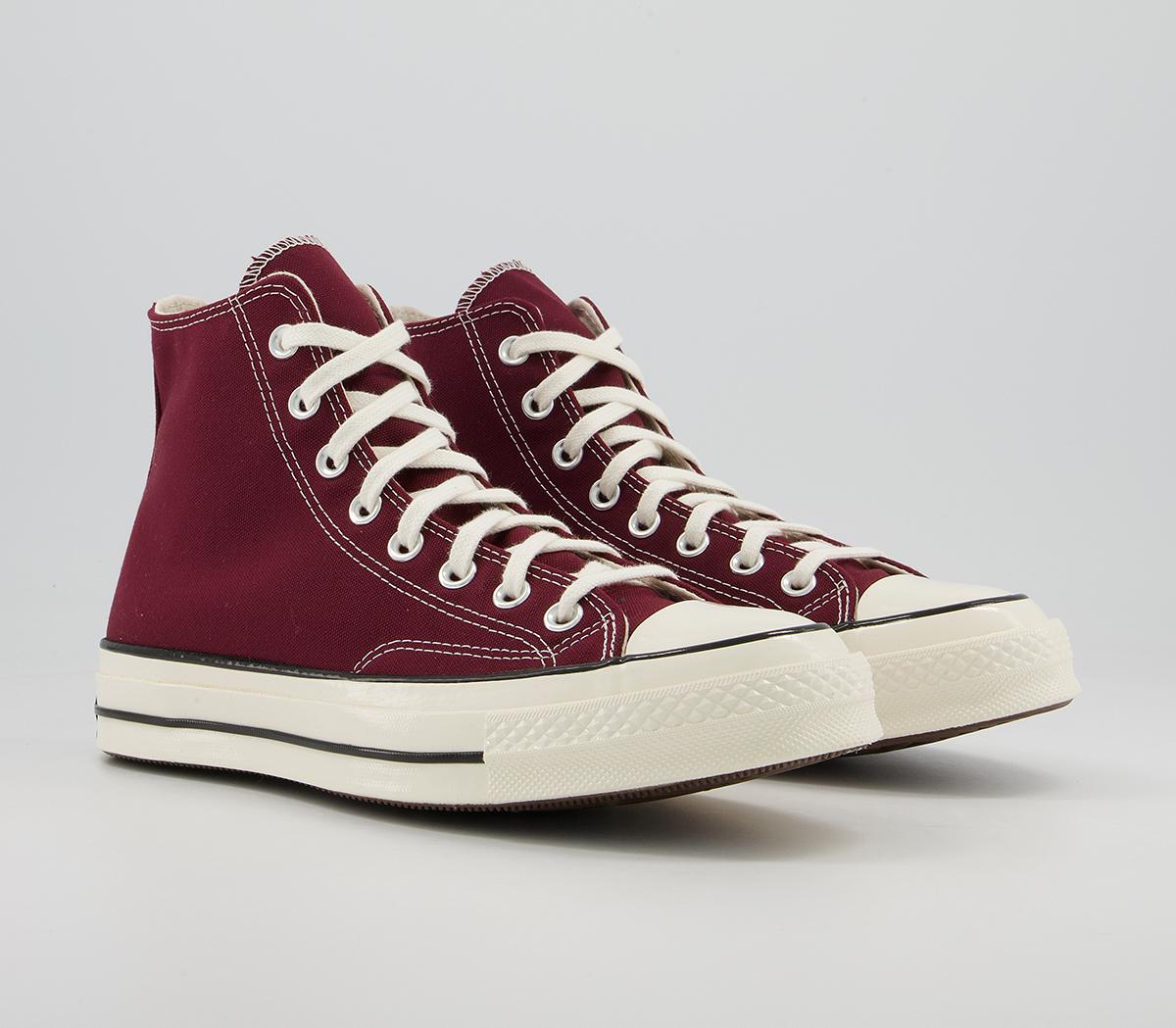 Converse All Star Hi 70s Trainers Converse All Star Hi 70s Trainers Deep Bordeaux Egret Black