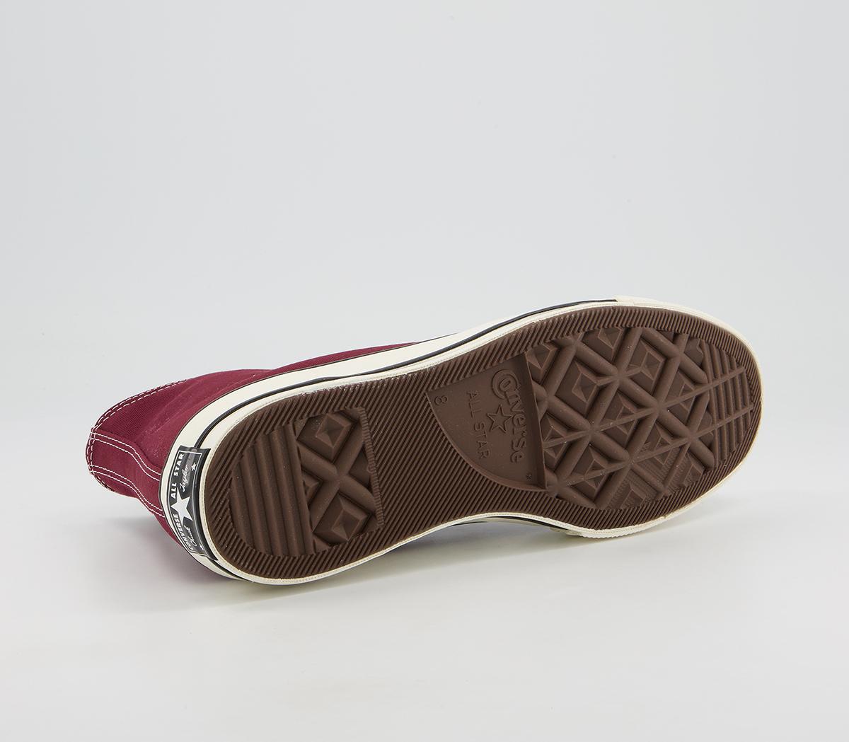 Converse All Star Hi 70s Trainers Converse All Star Hi 70s Trainers Deep Bordeaux Egret Black