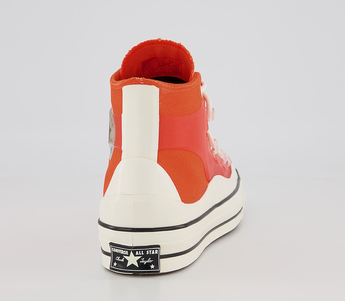 Converse All Star Hi 70s Trainers Converse All Star Hi 70s Trainers Utility Orange Translucent Caged