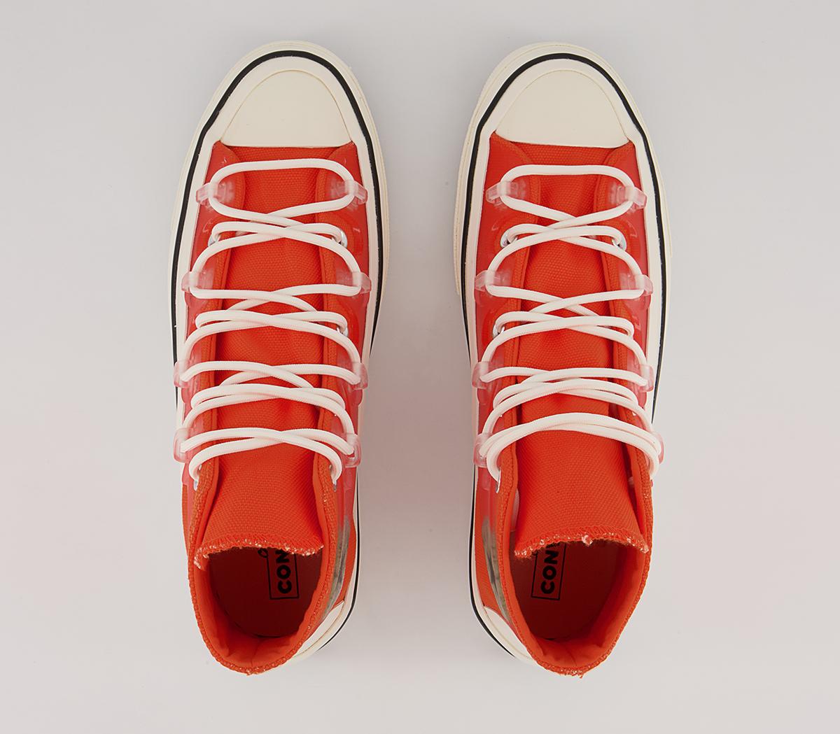 Converse All Star Hi 70s Trainers Converse All Star Hi 70s Trainers Utility Orange Translucent Caged