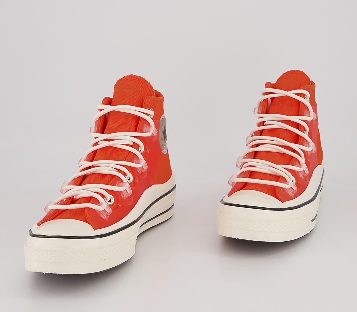 Converse All Star Hi 70s Trainers Converse All Star Hi 70s Trainers Utility Orange Translucent Caged