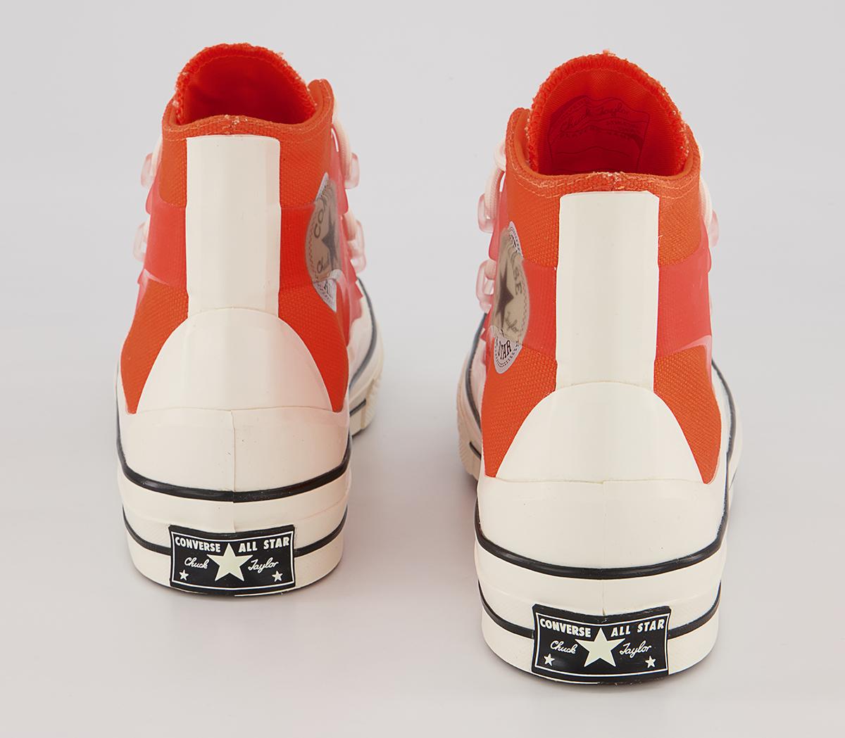 Converse All Star Hi 70s Trainers Converse All Star Hi 70s Trainers Utility Orange Translucent Caged