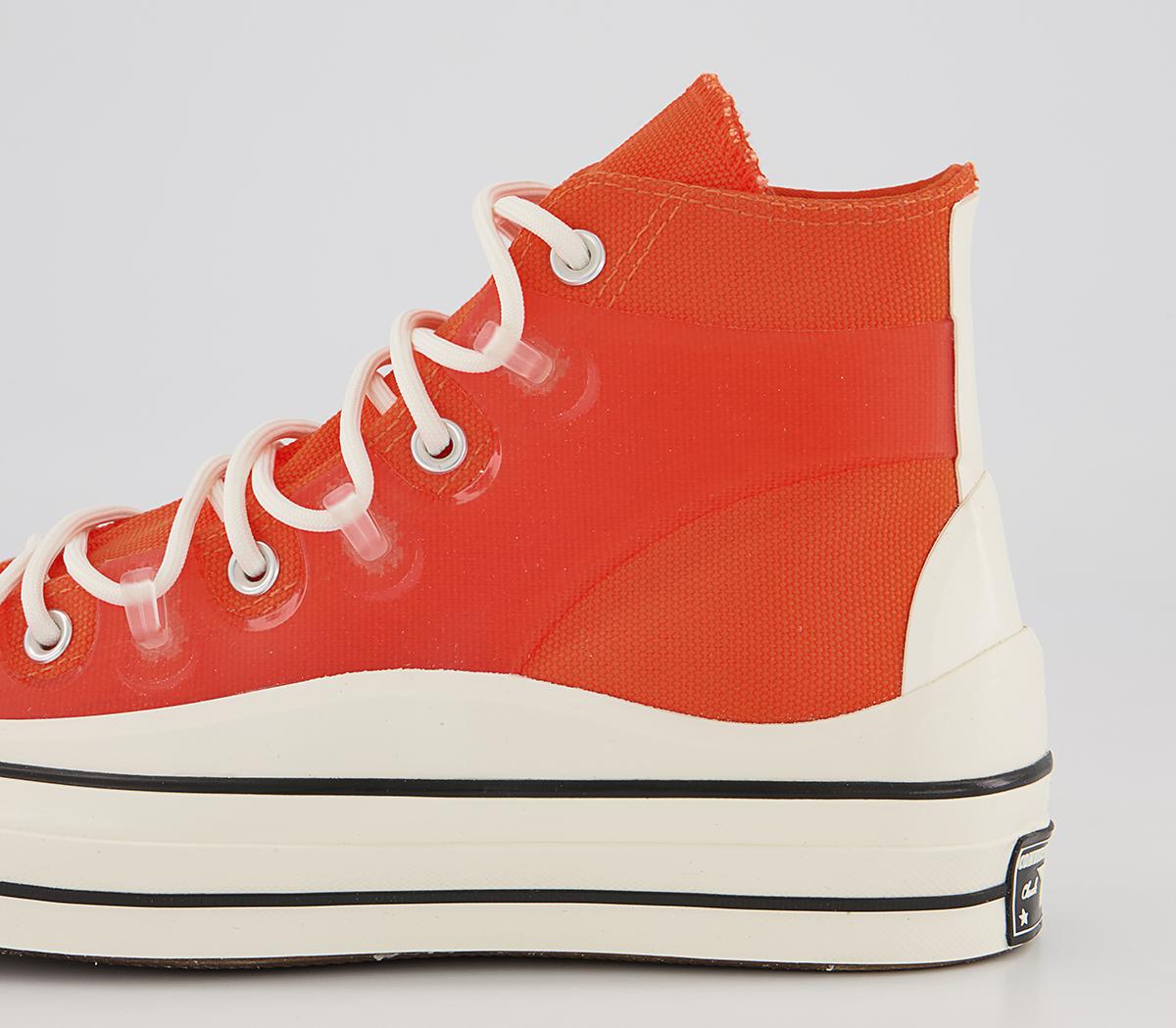 Converse All Star Hi 70s Trainers Converse All Star Hi 70s Trainers Utility Orange Translucent Caged