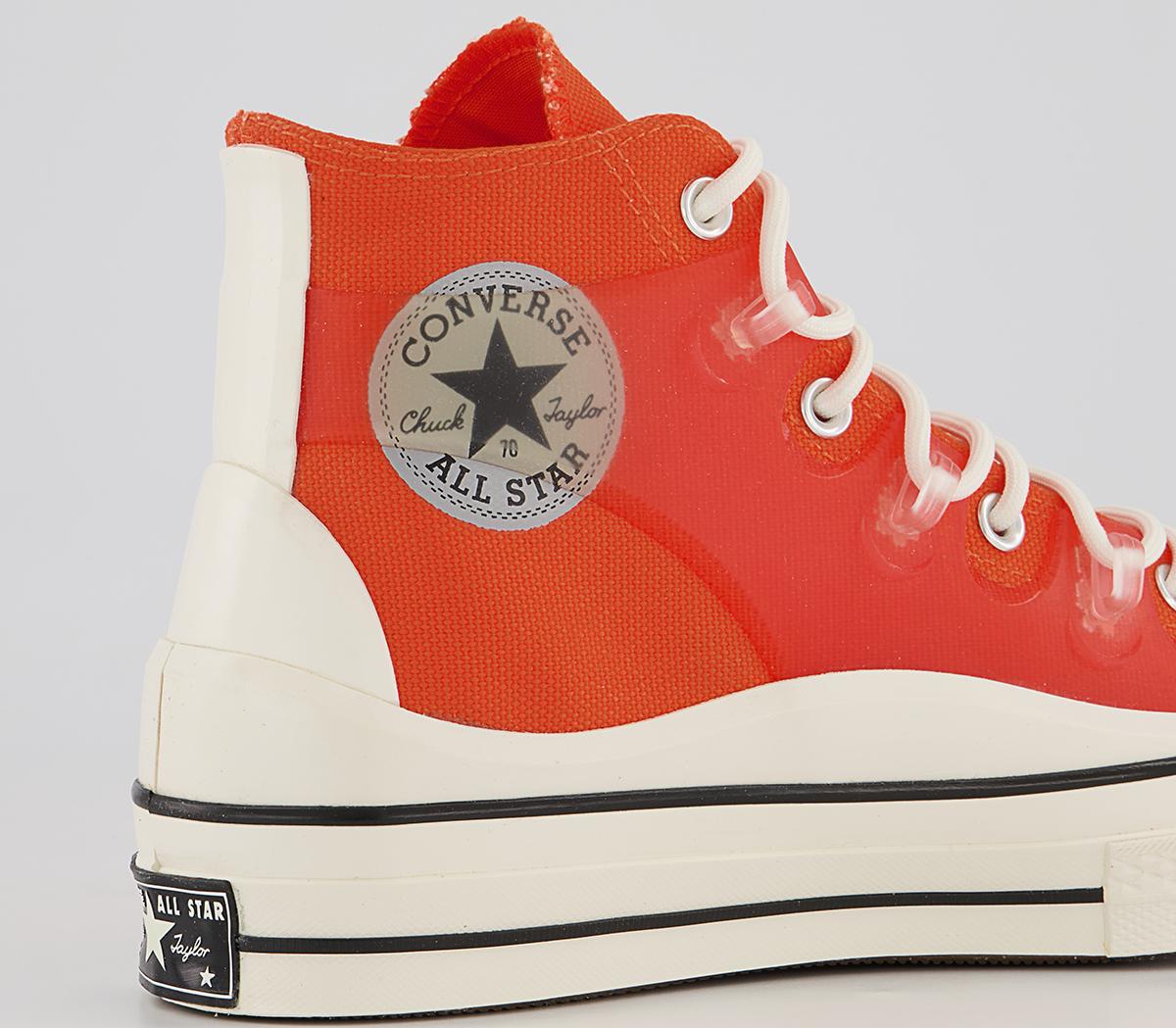 Converse All Star Hi 70s Trainers Converse All Star Hi 70s Trainers Utility Orange Translucent Caged