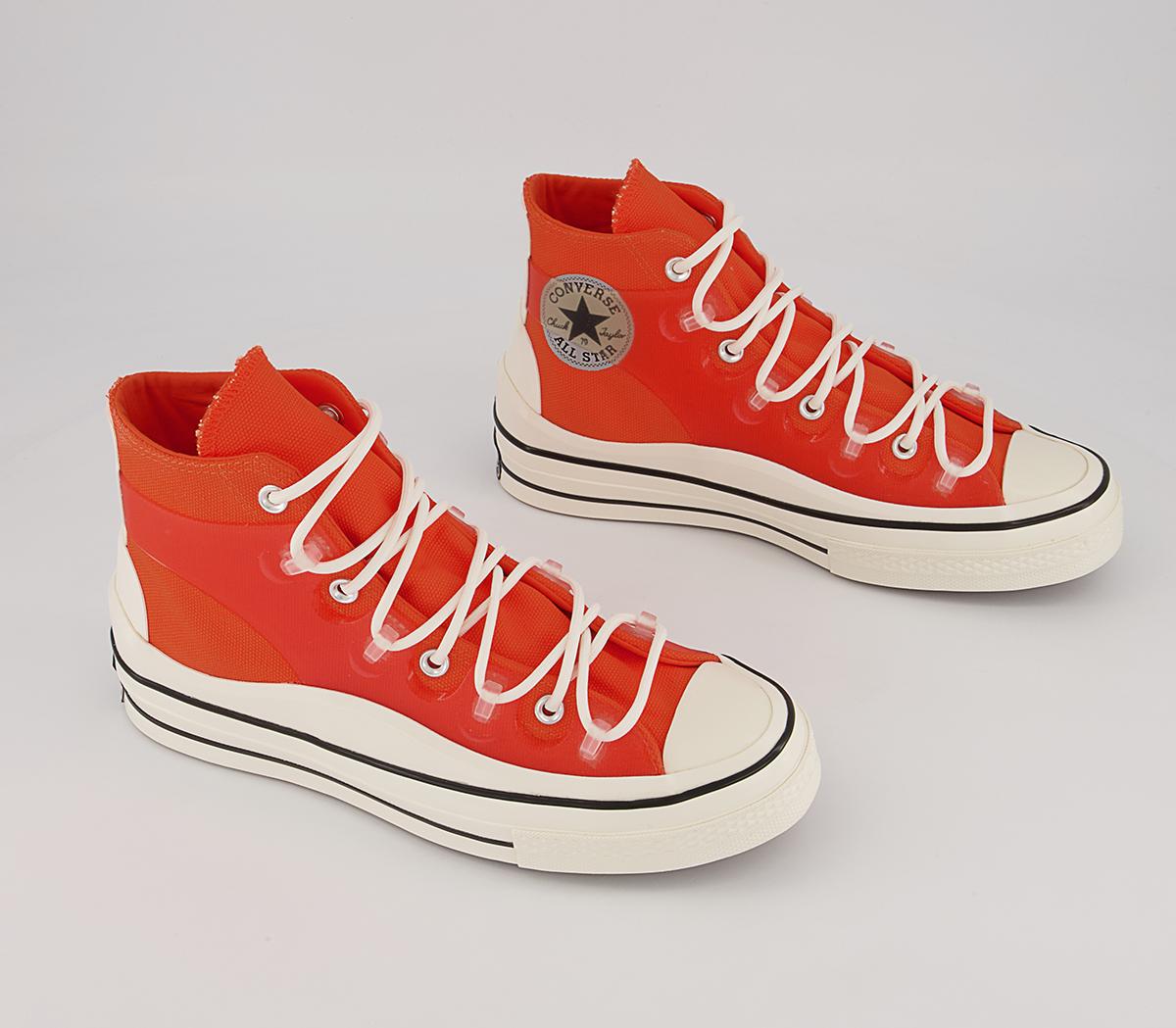 Converse All Star Hi 70s Trainers Converse All Star Hi 70s Trainers Utility Orange Translucent Caged