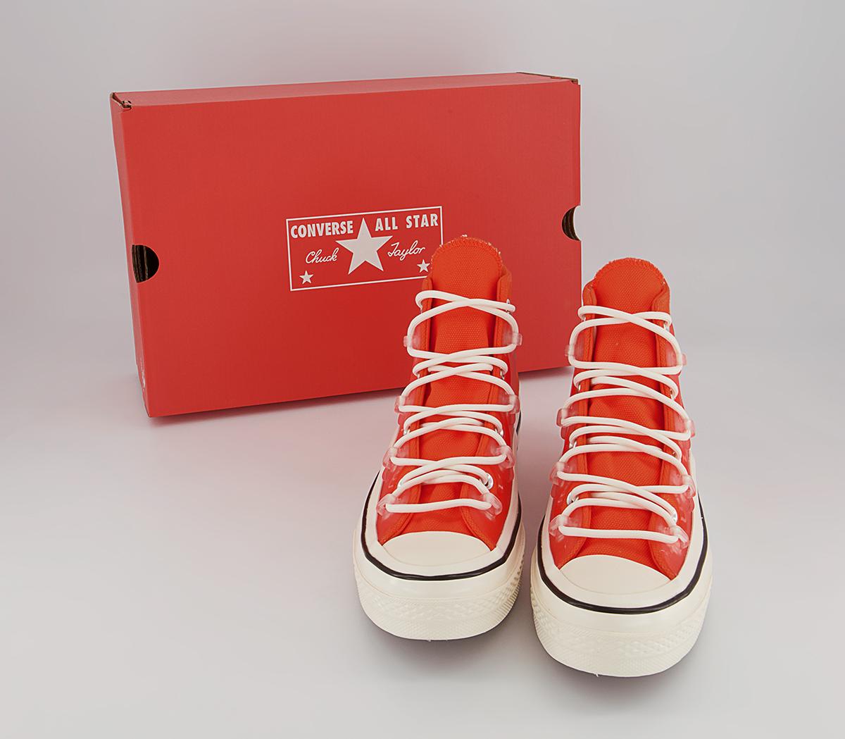 Converse All Star Hi 70s Trainers Converse All Star Hi 70s Trainers Utility Orange Translucent Caged