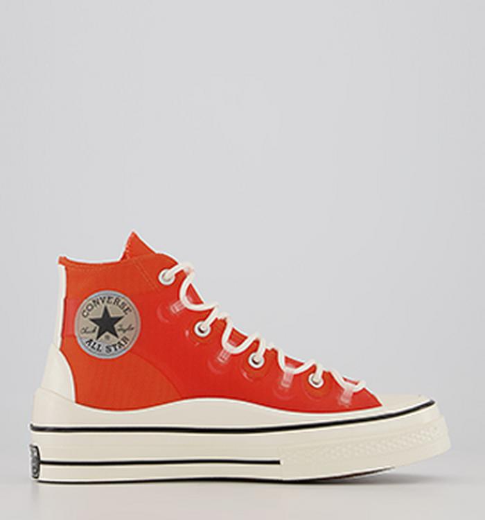 Converse All Star Hi 70s Trainers Utility Orange Translucent Caged