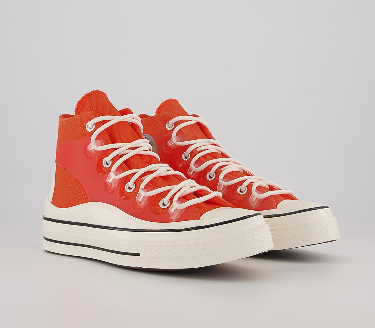 Converse All Star Hi 70s Trainers Converse All Star Hi 70s Trainers Utility Orange Translucent Caged