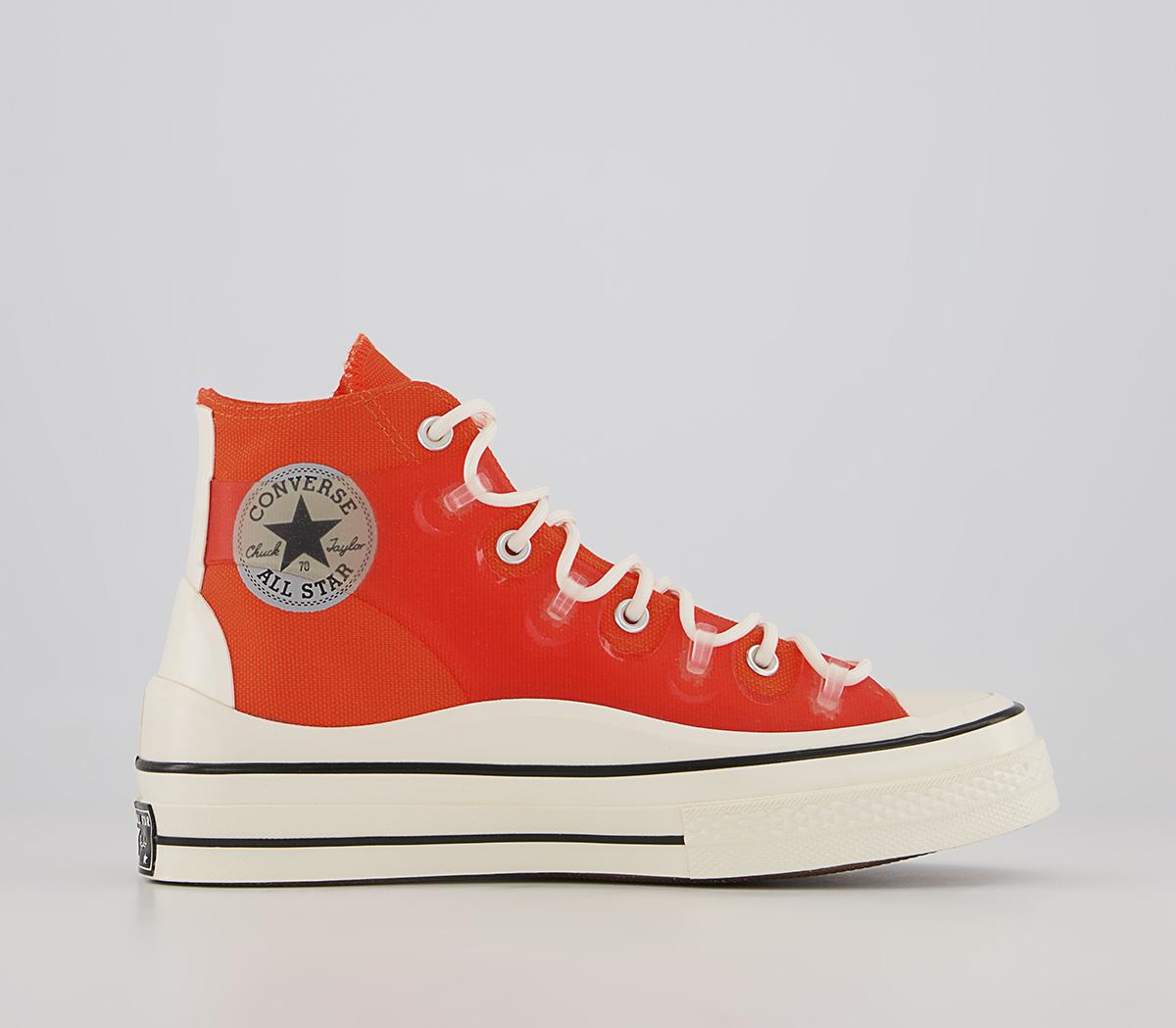 Converse All Star Hi 70s Trainers Converse All Star Hi 70s Trainers Utility Orange Translucent Caged