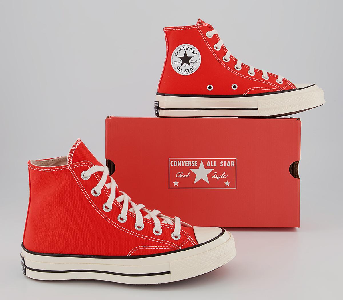 Converse All Star Hi 70s Trainers Converse All Star Hi 70s Trainers Red Egret Black